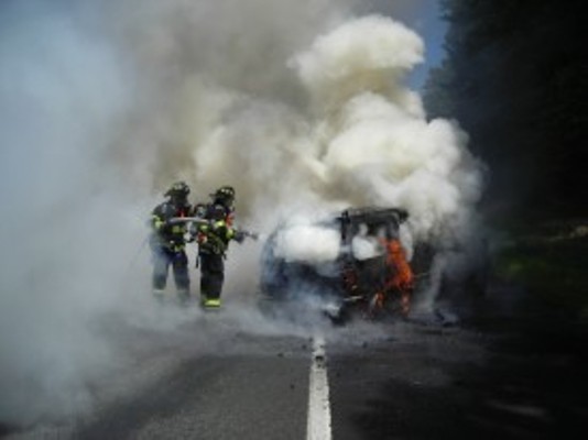 Van fire Garden State Parkway North August 17, 2008.